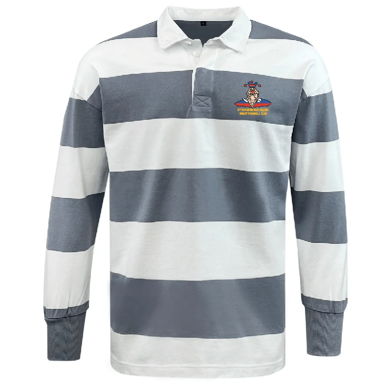 Camping hiking trail sweep-Pittsburgh Harlequins Rugby Classic Long Sleeve Hooped Rugby Jersey