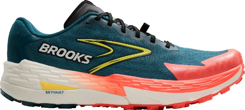 Camping hiking outdoor passion-Brooks Catamount 4 Mens Trail Running Shoes - Blue