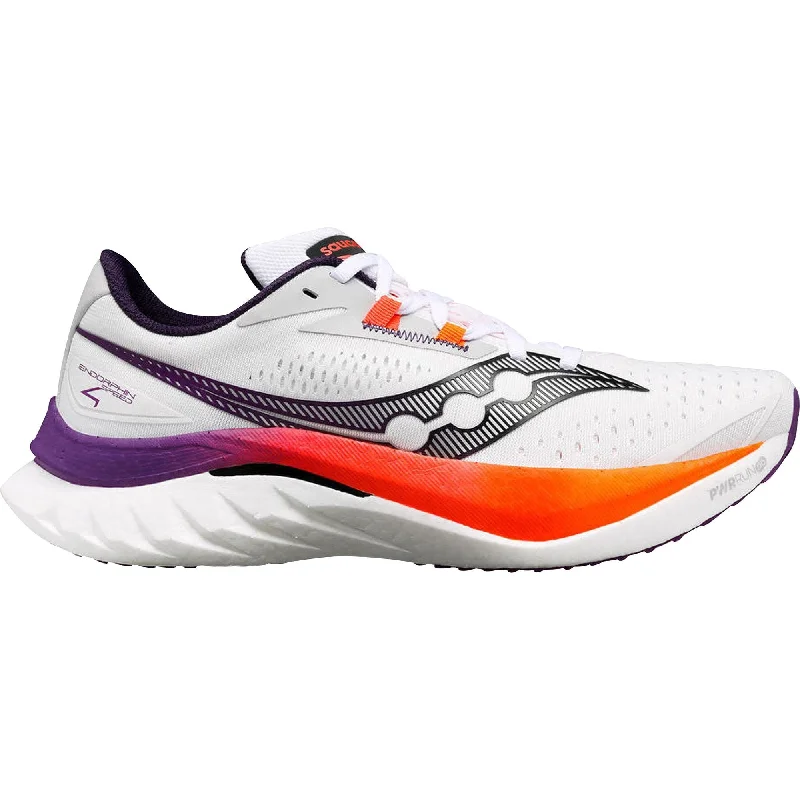 Camping hiking gear vibe-Saucony Endorphin Speed 4 Mens Running Shoes - White