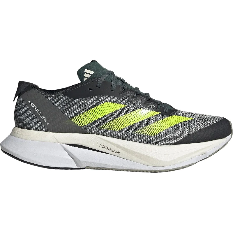 Camping hiking gear excellence-adidas Adizero Boston 12 Mens Running Shoes - Grey