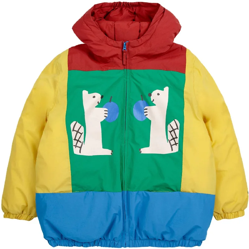 Camping hiking nature wave-Bobo Choses Multicolor Hungry Squirrel Color Block Anorak