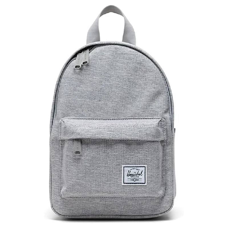 Camping hiking trail twists-Herschel Unisex Light Grey Crosshatch Mini 9L Classic Backpack - 10787-01866-OS