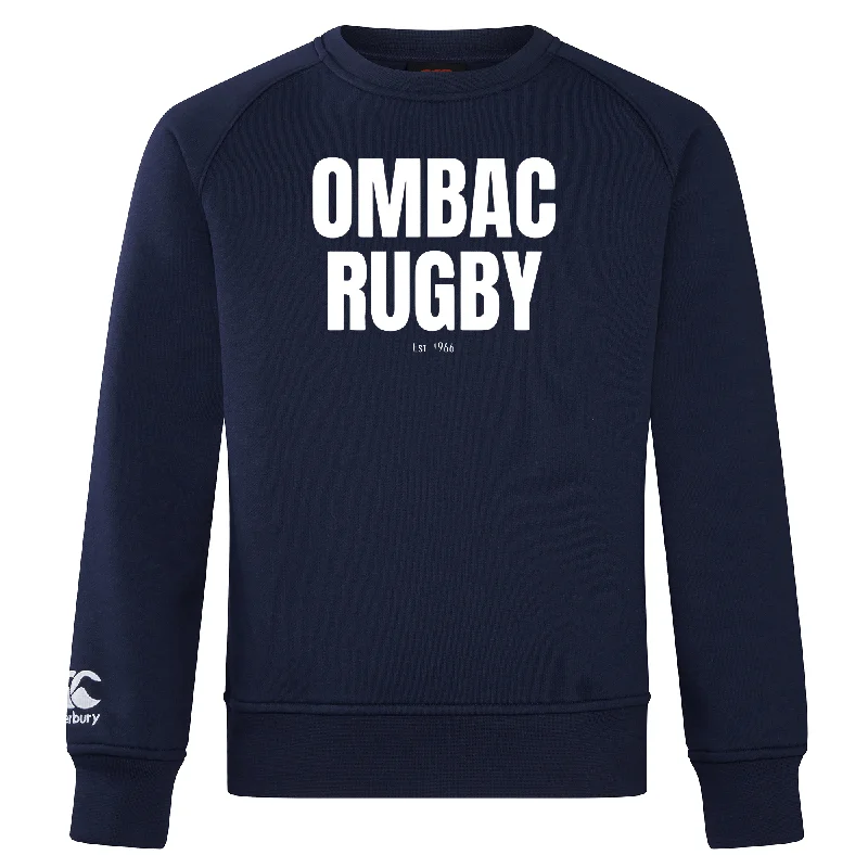 Camping hiking trail dense-OMBAC Rugby Club Crew Sweatshirt by Canterbury