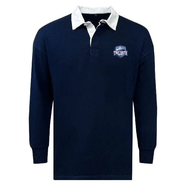 Camping hiking trail curve-True South Rugby Union Classic Long Sleeve Solid Rugby Jersey