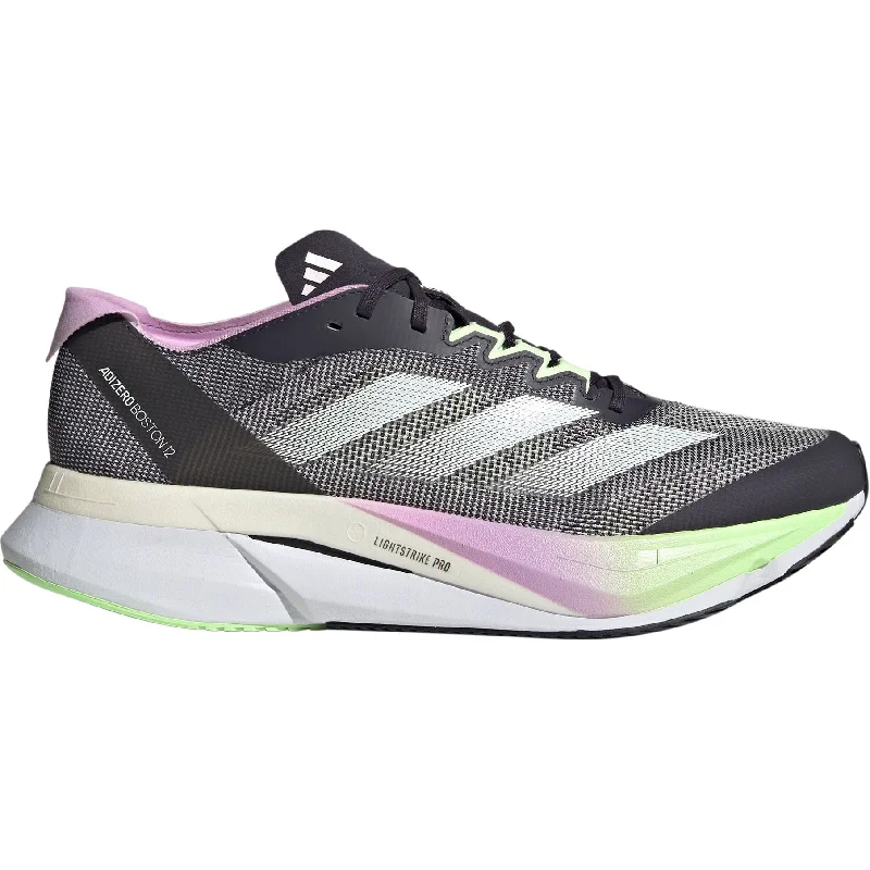 Camping hiking outdoor gleam-adidas Adizero Boston 12 Mens Running Shoes - Grey