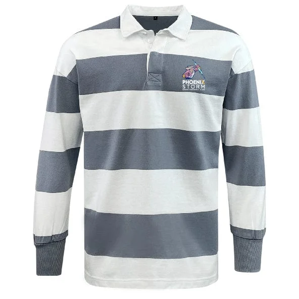 Camping hiking outdoor passion-Phoenix Storm RFC Classic Long Sleeve Hooped Rugby Jersey