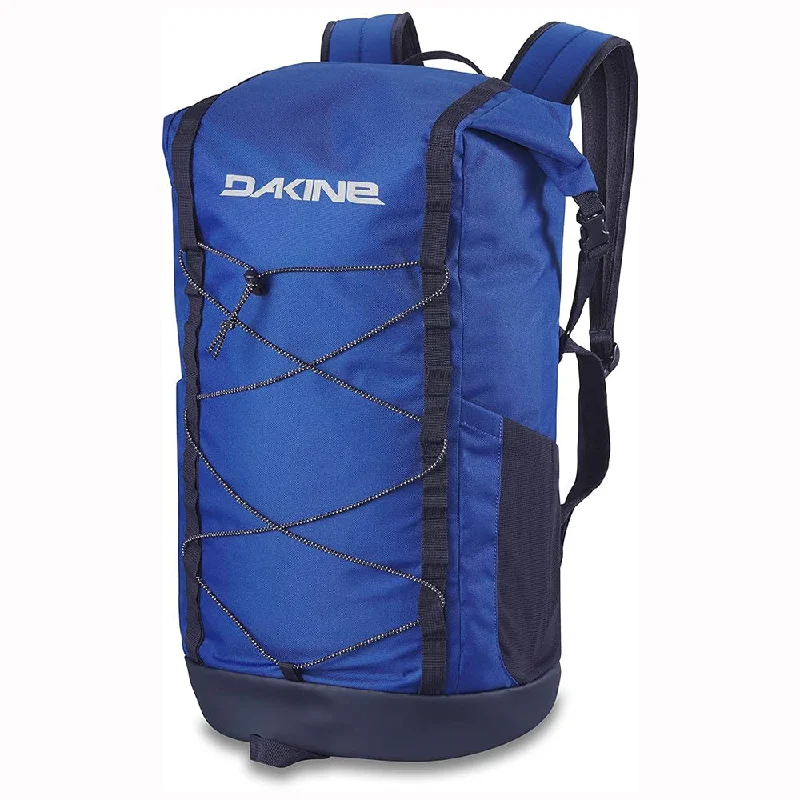 Camping hiking gear hits-Dakine Unisex Deep Blue 35L One Size Mission Surf Roll Top Backpack - 10003708-DEEPBLUE