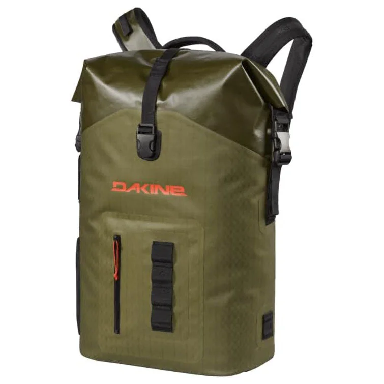 Camping hiking nature wave-Dakine Unisex Dark Olive One Size Cyclone Wet/Dry Rolltop 34L Backpack - 10004071-DARKOLIVE