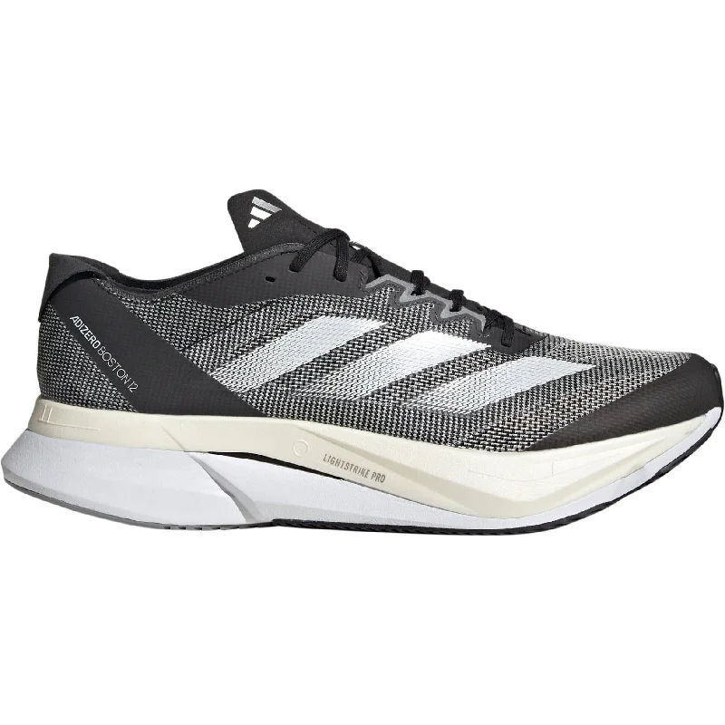 Camping hiking trail crest-adidas Adizero Boston 12 Mens Running Shoes - Black