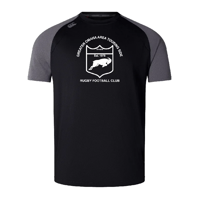 Camping hiking trail curve-Omaha GOATS Rugby Elite Training Tee by Canterbury