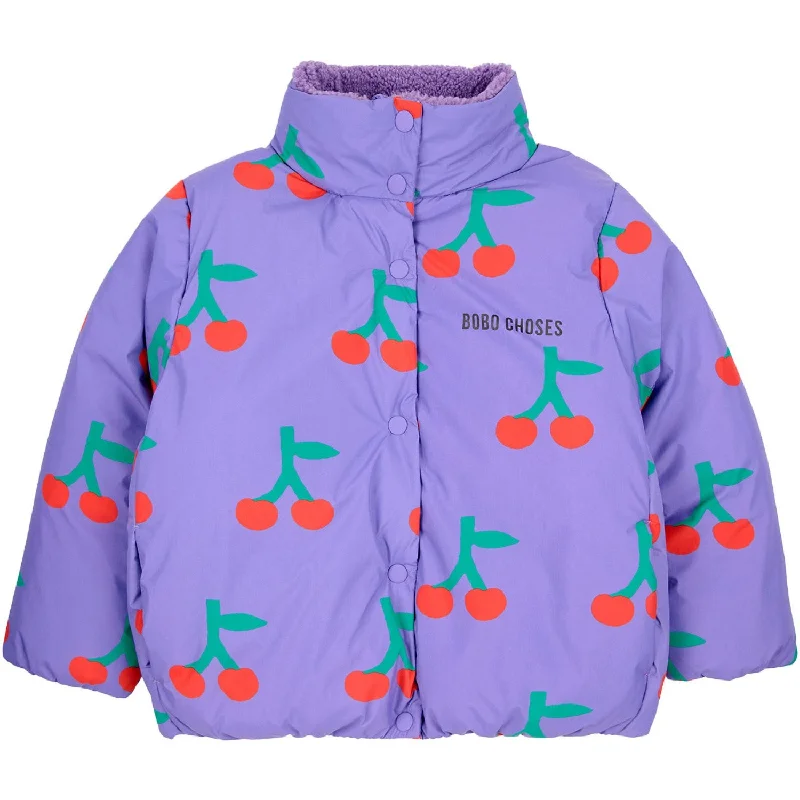 Camping hiking gear glow-Bobo Choses Lavender Bobo Cherry All Over Anorak