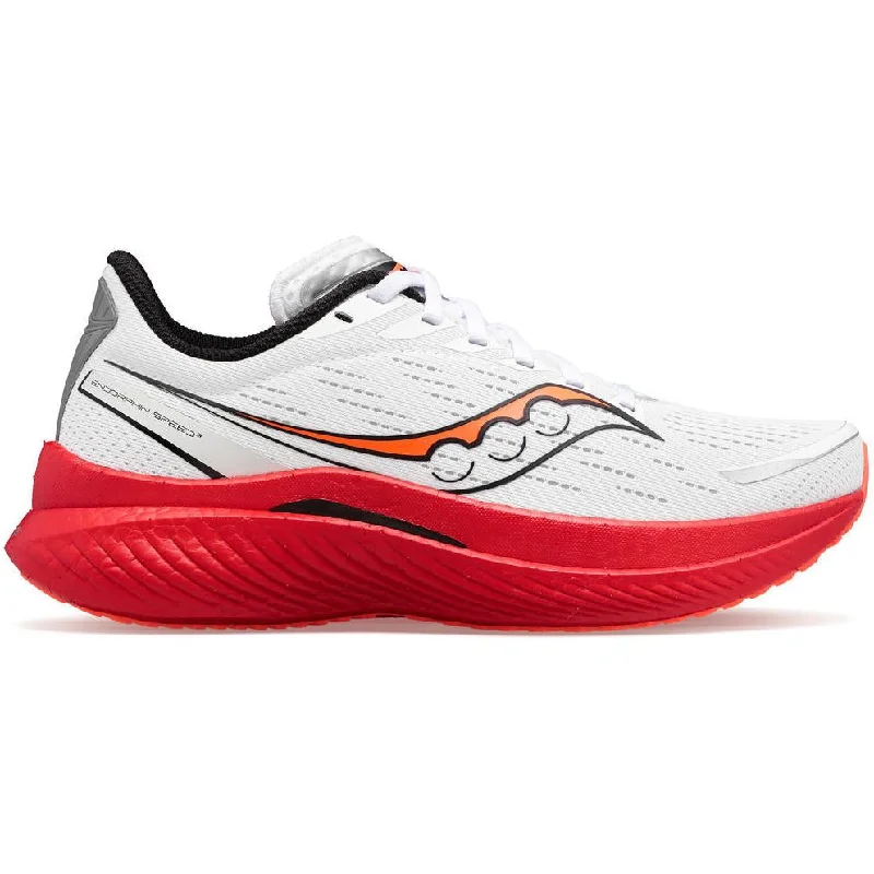 Camping hiking nature flow-Saucony Endorphin Speed 3 Mens Running Shoes - White