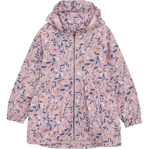 Camping hiking trail broad-Color Kids Jacket AOP Bleached Mauve