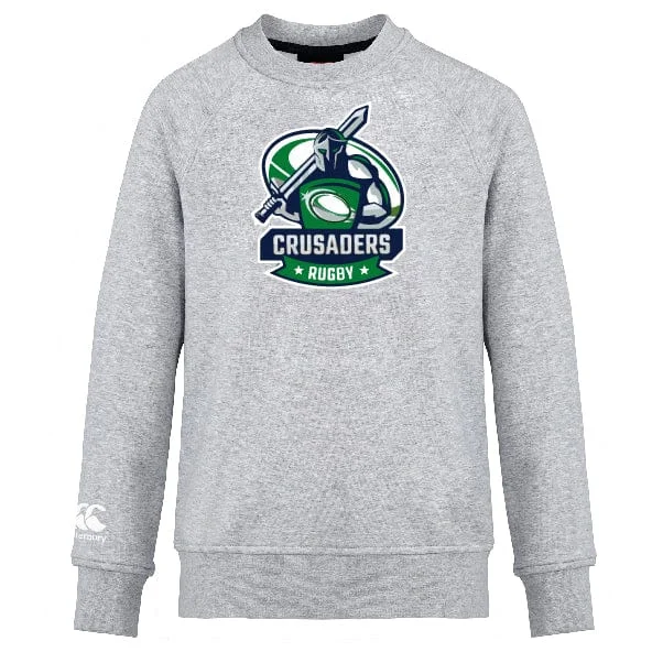 Camping hiking trail river-Naperville Crusaders Club Crew Sweatshirt by Canterbury