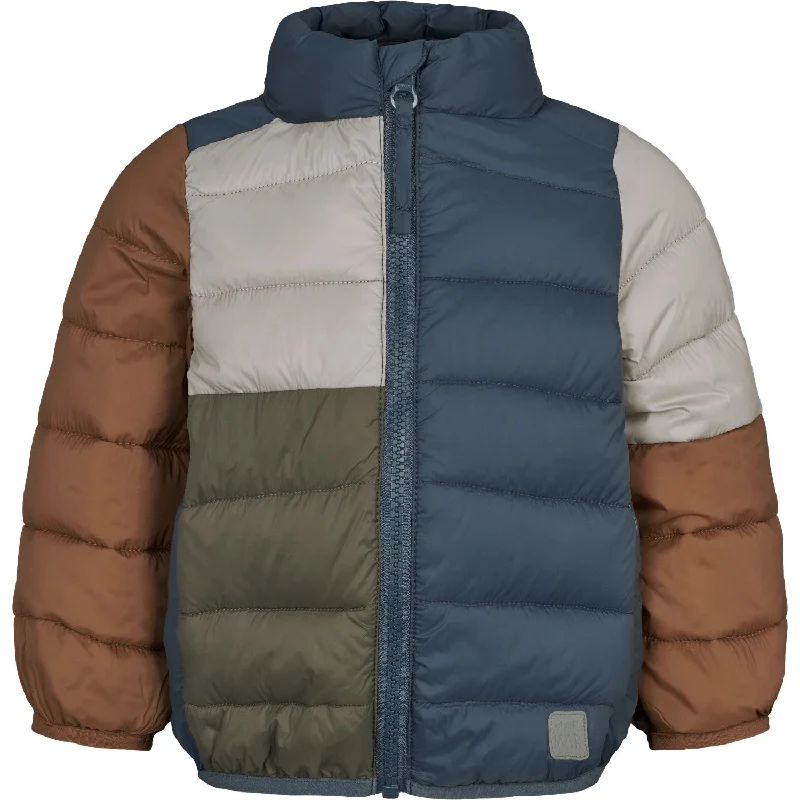 Camping hiking trail valley-MarMar Vegan Puffer Shaded Blue Block Owe Jacket