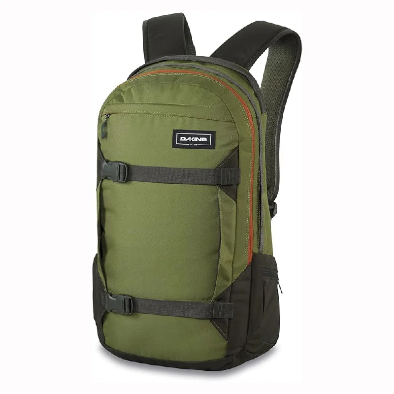 Camping hiking trail raw-Dakine Unisex Utility Green 25L One Size Mission Backpack - 10002637-UTILITYGREEN