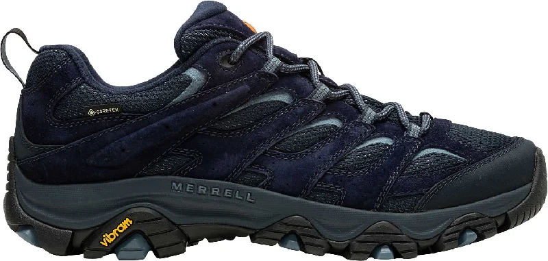 Camping hiking trail dense-Merrell Moab 3 GORE-TEX Mens Walking Shoes - Blue