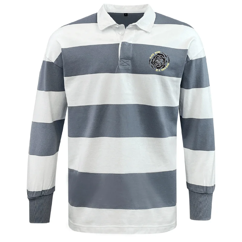 Camping hiking trail bare-NE Florida Touch RFC Classic Long Sleeve Hooped Rugby Jersey