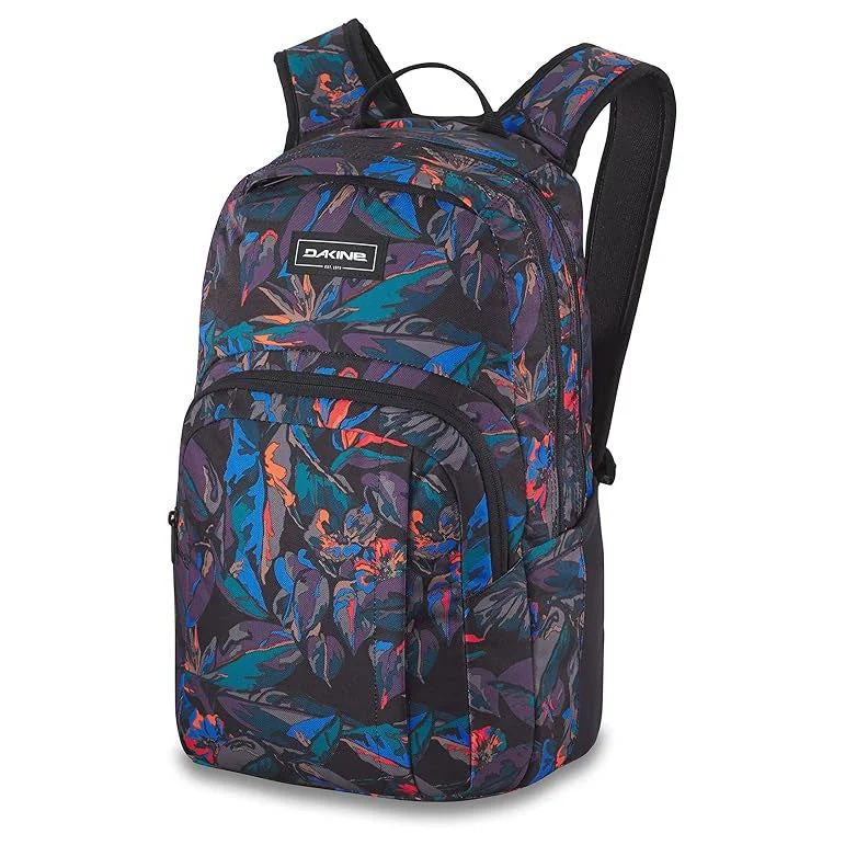 Camping hiking trail hail-Dakine Unisex Tropic Dream 25L One Size Campus Mid Size Backpack  - 10002634-TROPICDREAM/WHITE