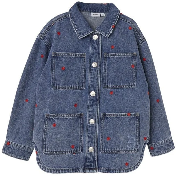 Camping hiking nature surge-Name it Medium Blue Denim Hearts Kathy Denim Cowboy Jacket