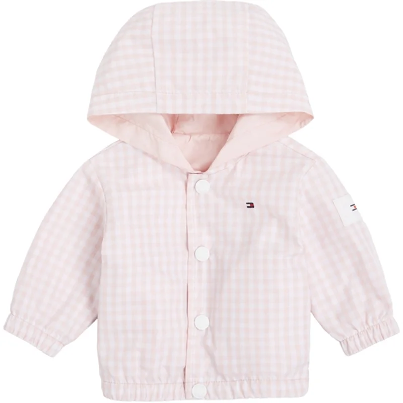 Camping hiking gear cheer-Tommy Hilfiger Baby Reversible Gingham Jacket White / Pink Check