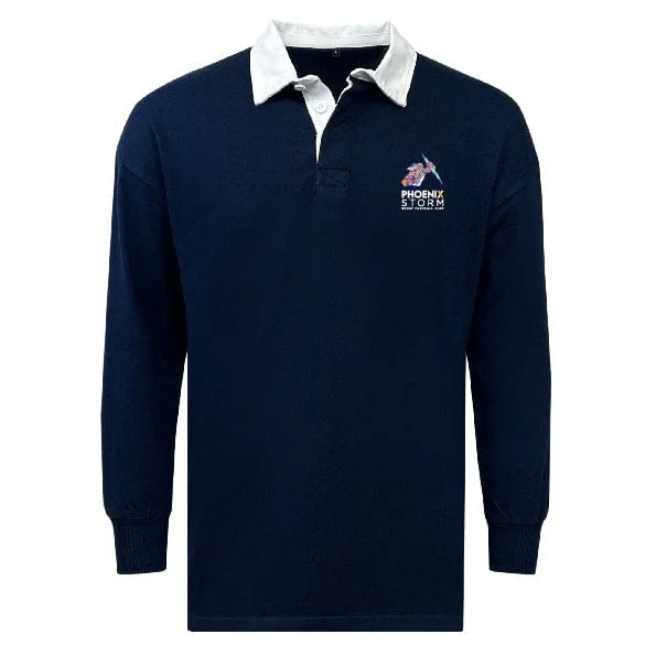 Camping hiking trail aura-Phoenix Storm RFC Classic Long Sleeve Solid Rugby Jersey