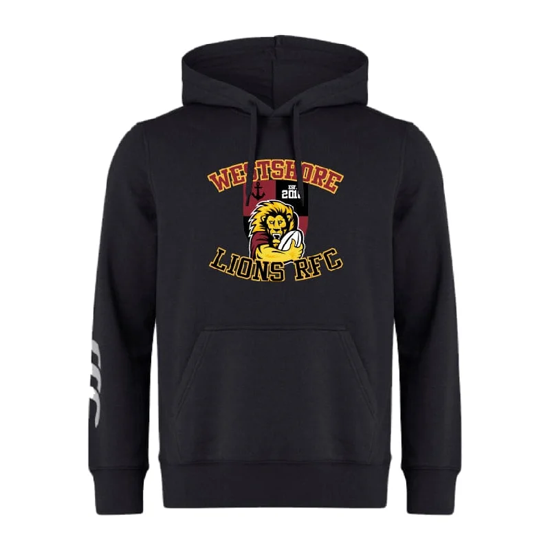 Camping hiking trail glimpses-Westshore Lions Club Hoodie by Canterbury