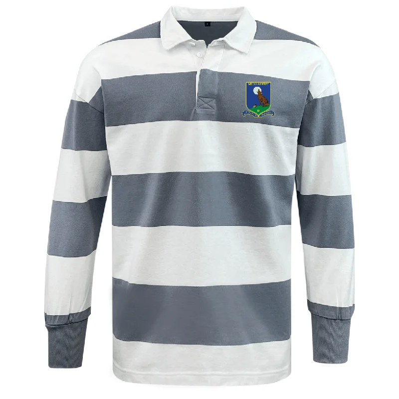 Camping hiking outdoor essence-Media Rugby Classic Long Sleeve Hooped Rugby Jersey