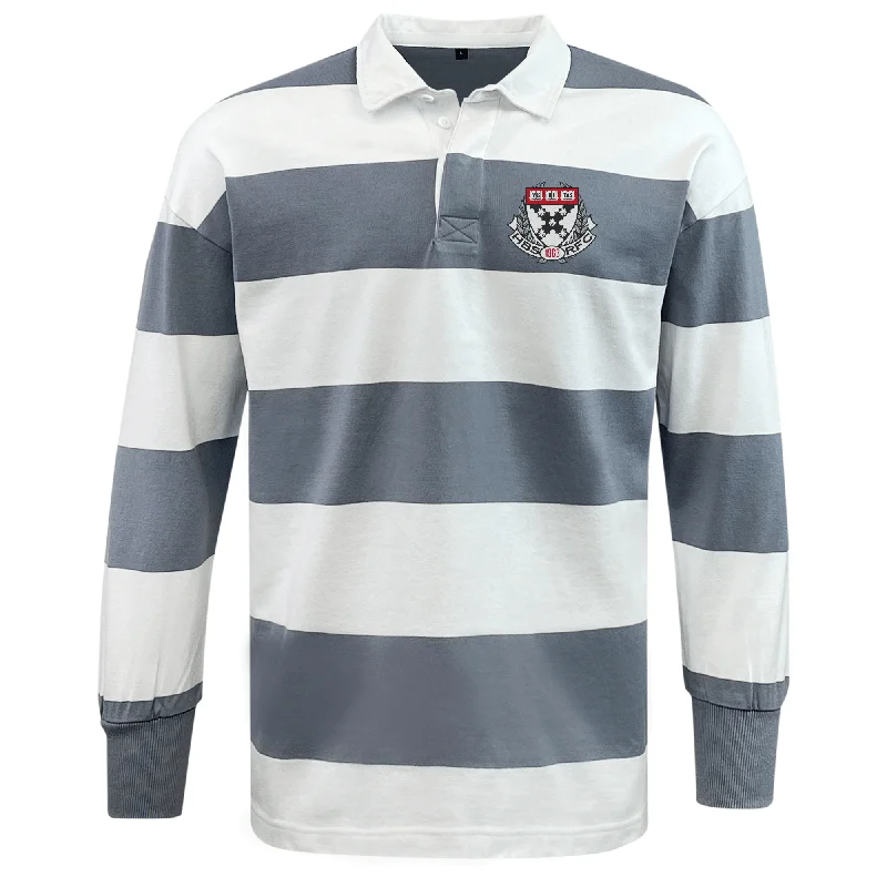 Camping hiking nature vibe-Harvard Business School RFC Classic Long Sleeve Hooped Rugby Jersey