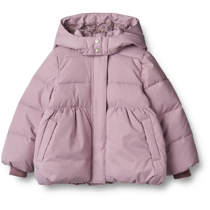 Camping hiking nature spark-Wheat Soft Lilac Puffer Jacket Karla