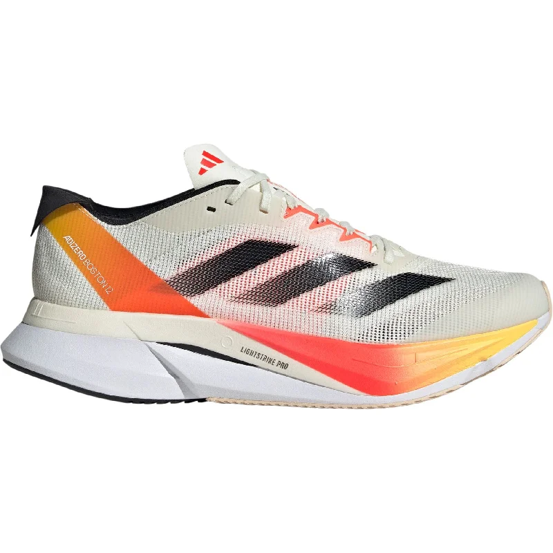 Camping hiking nature rhythm-adidas Adizero Boston 12 Mens Running Shoes - White