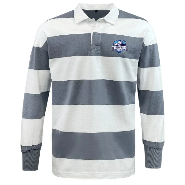 Camping hiking outdoor glow-True South Rugby Union Classic Long Sleeve Hooped Rugby Jersey