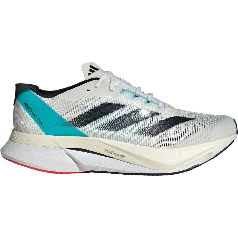 Camping hiking trail lunge-adidas Adizero Boston 12 Mens Running Shoes - White