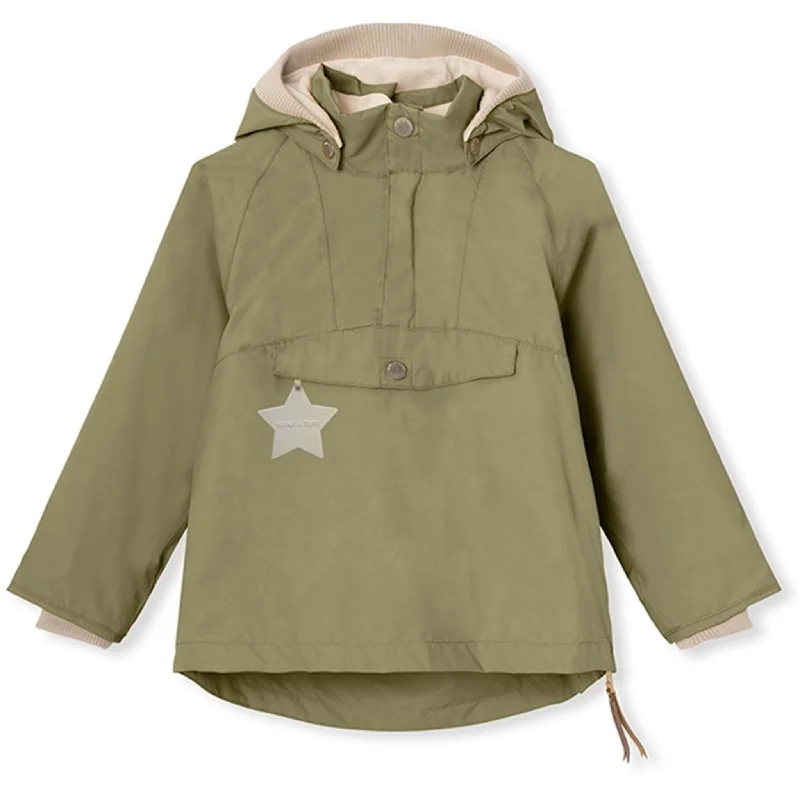 Camping hiking trail bound-MINI A TURE VITORIO Spring Anorak w/Fleece Lining Aloe Green