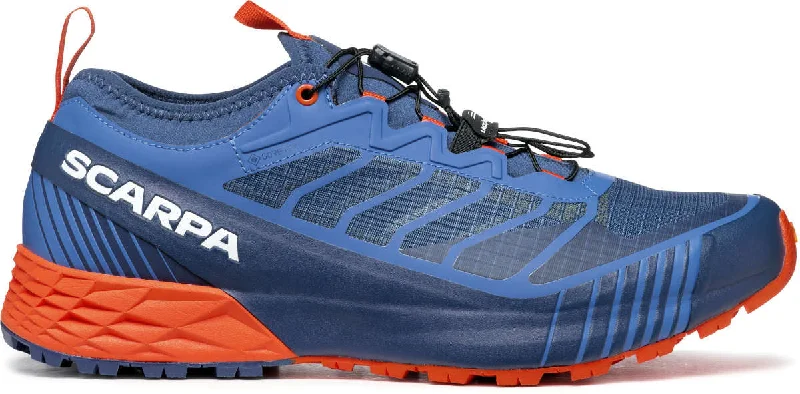 Camping hiking trail vibe-Scarpa Ribelle Run GORE-TEX Mens Trail Running Shoes - Blue