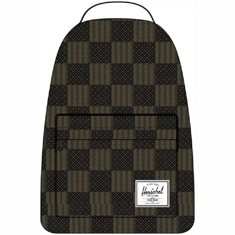 Camping hiking gear lift-Herschel Unisex Black Checkered Textile 3L Miller Backpack - 10789-04967-OS