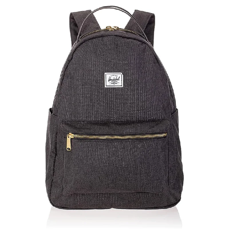 Camping hiking gear worth-Herschel Unisex Black Crosshatch Mid-Volume 18.0L Nova Backpack - 10503-02090-OS