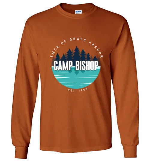 ultralight camping seat cushions-Camp Bishop Long Sleeve T-Shirt - Water Logo