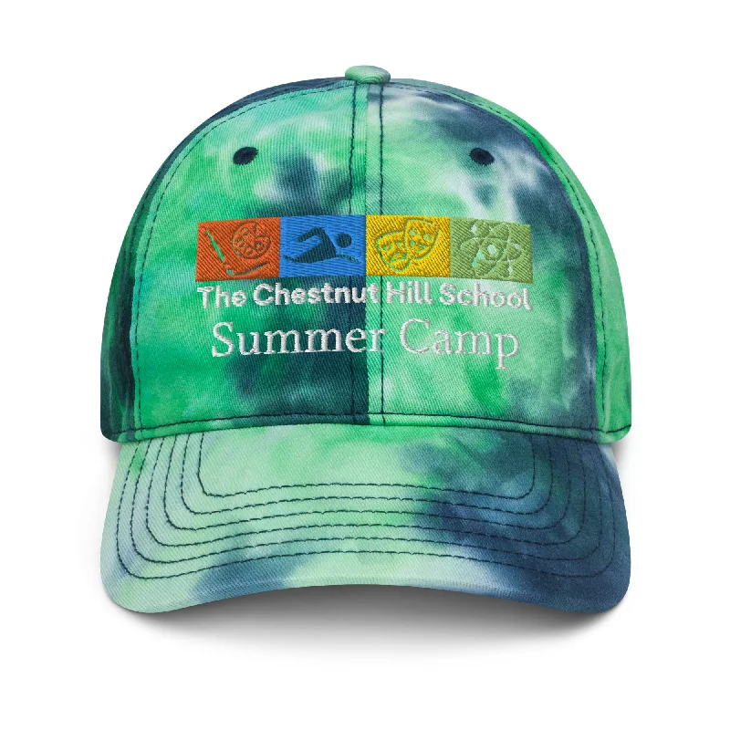 affordable camping tarp rolls-Chestnut Hill School Tie Dye Cap - Modern