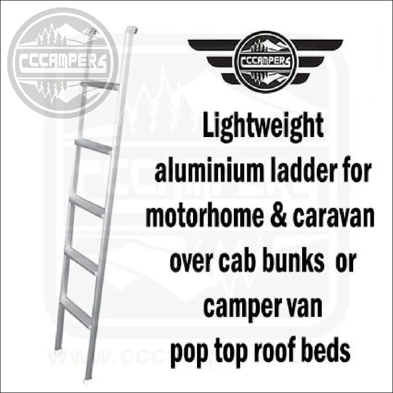 compact camping distress signals-Lightweight aluminium ladder for motorhome & caravan over cab bunks or camper van pop top roof beds