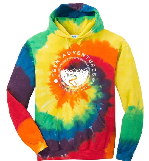 anti-slip camping tent wraps-Littleton Tie-Dye Hooded Sweatshirt - Teen Adventures