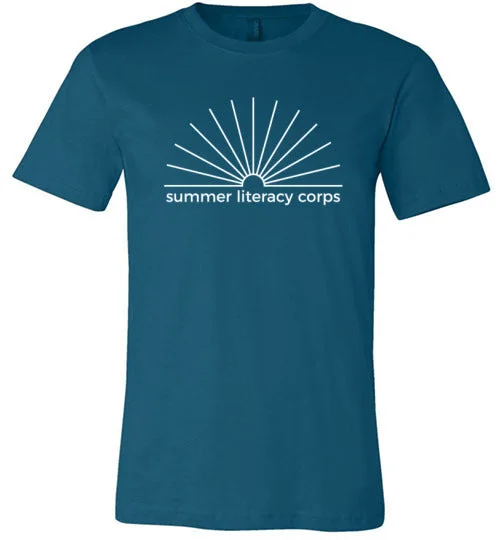 affordable camping mat rolls-Summer Collab Unisex Short Sleeve T-Shirt - Literacy Corps