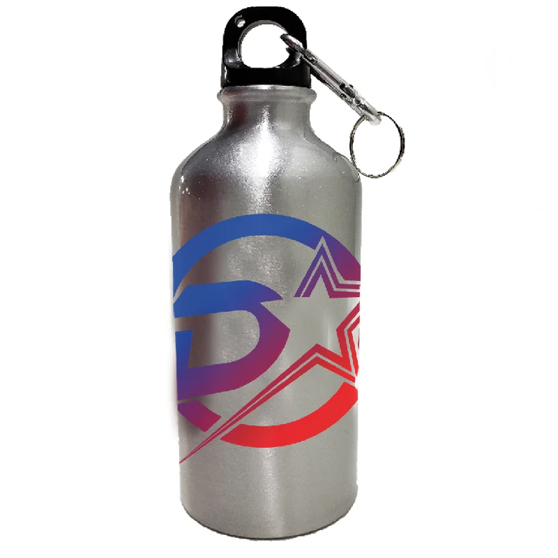 compact camping flare lights-Team Dallas Stainless Steel Water Bottle - Blue/Red D Star