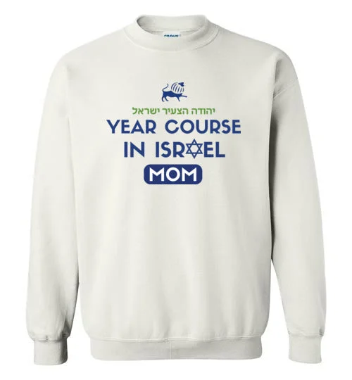 thermal camping face wraps-Young Judaea Israel Crewneck Sweatshirt - Year Course Mom