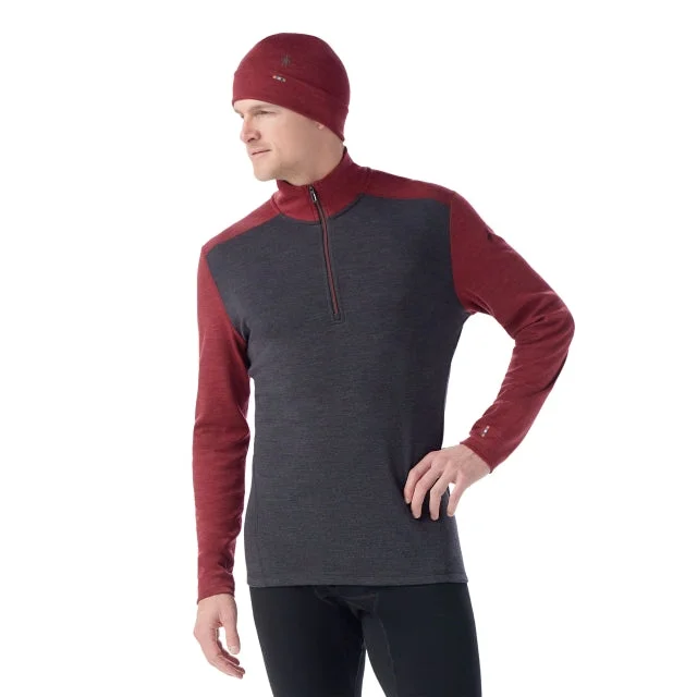 Camping hiking trail strong-Men's Classic Thermal Merino Base Layer 1/4 Zip