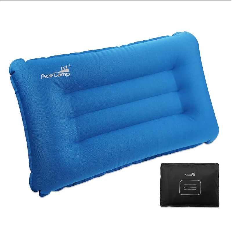 Camping hiking gear pulse-AceCamp Inflatable Air Pillow Square-Blue