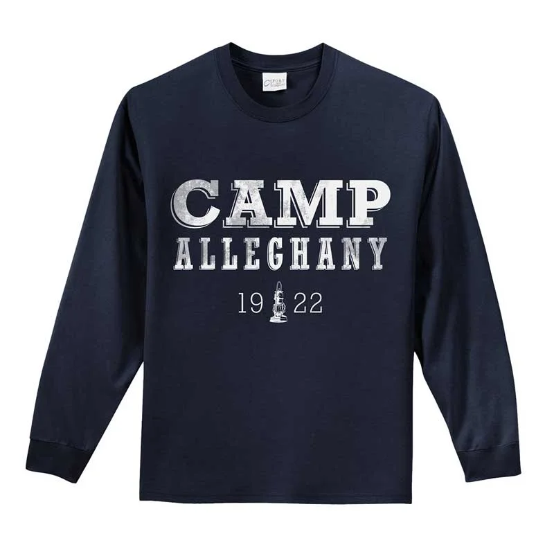 Camping hiking gear shine-Alleghany Distressed Long Sleeve Tee