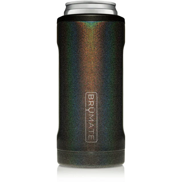 Camping hiking nature rush-Hopsulator Slim 12oz | Glitter Charcoal