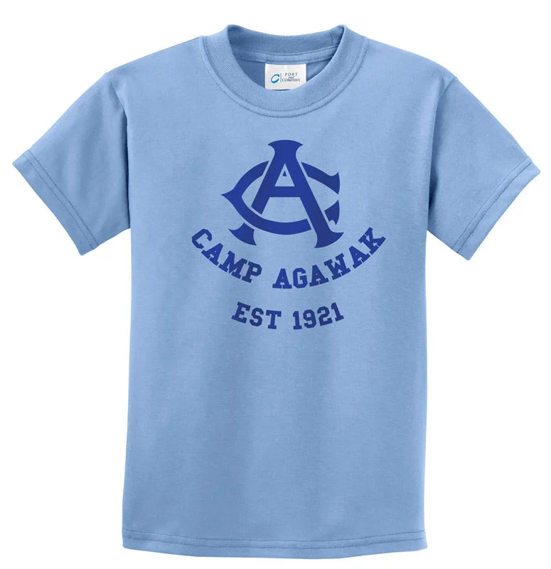 Camping hiking gear glow-Camp Agawak Established Tee