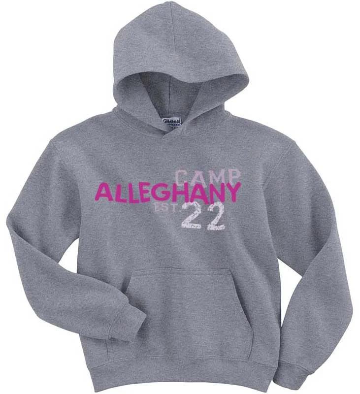 Camping hiking trail bend-Camp Alleghany Hoodie